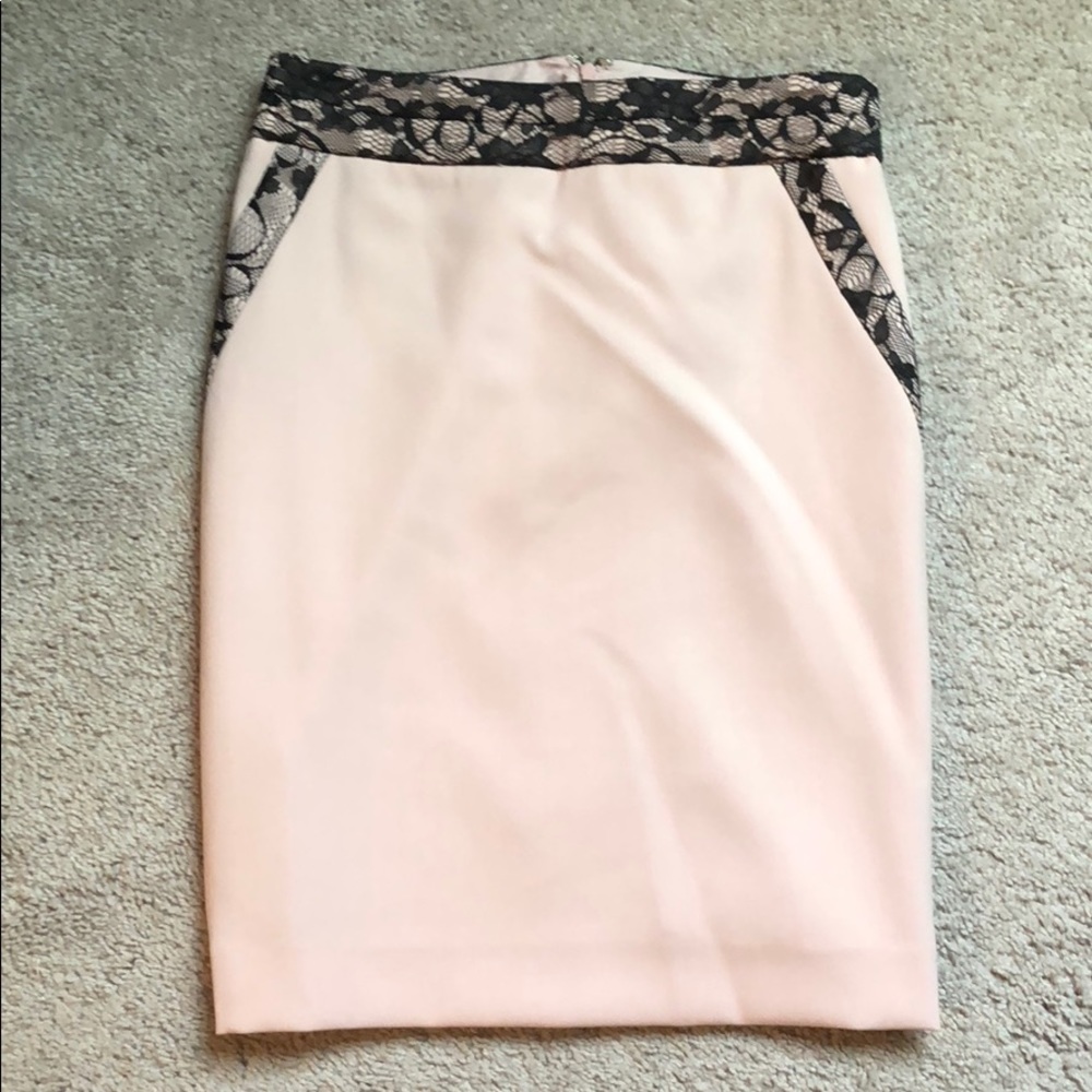 Brand new The Limited pink rose lace skirt size 2